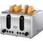 Black+Decker Stainless Steel 4-Slice Toaster, 2100 Watt - ET444