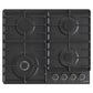 Gorenje Built-In Gas Hob, 60 cm, 4 Burners, Black Stainless Steel - GW642AB