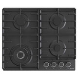Gorenje Built-In Gas Hob, 60 cm, 4 Burners, Black Stainless Steel - GW642AB