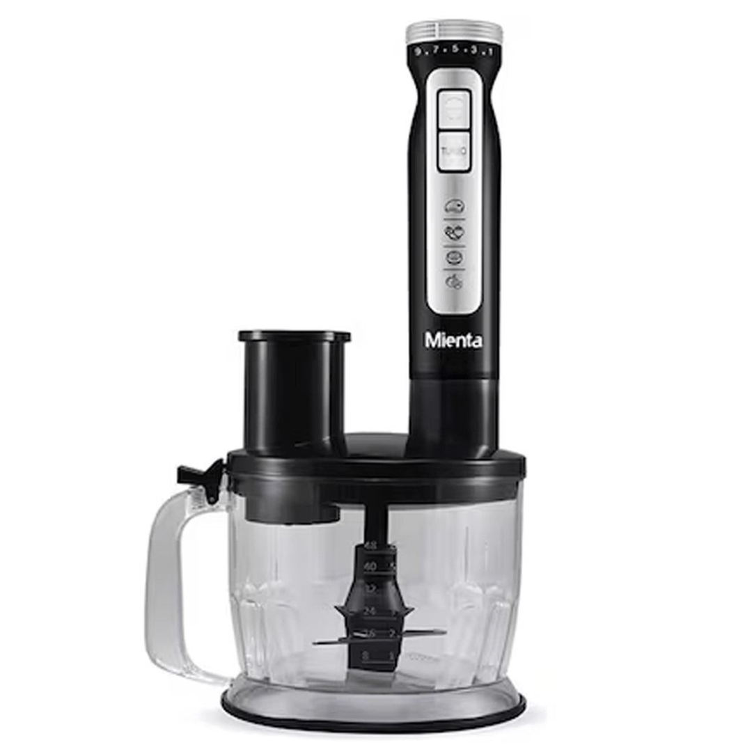 Mienta Turbo Pro 10 in 1 Hand Blender with Chopper ,1000 Watt , 2Liter ,Black ,HB111538A