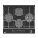 Purity Built In Heavy Duty Grids Gas Hob, 60 cm, 4 Burners, Black - HPT652G
