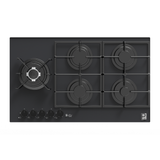 Purity Built In Heavy Duty Gas Hob, 90 cm, 5 Burners, Black - HPT912G