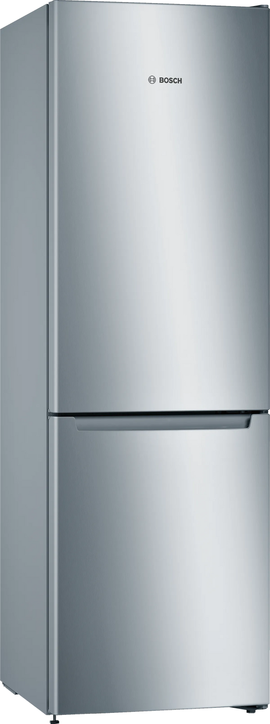 Bosch Serie 2 No-Frost Freestanding Refrigerator, 302 Liters, Stainless Steel- KGN36NL30U