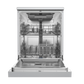 Midea Digital Dishwasher, 13 Place Settings, 6 Programs, Silver - MDWPF1333C(S)-W-EG