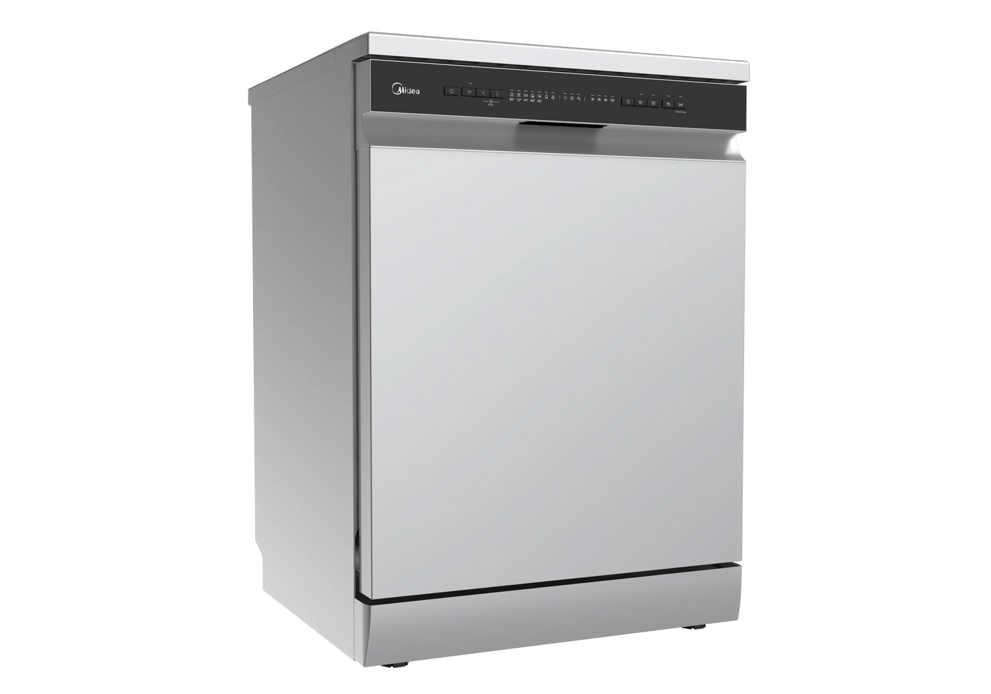 Midea Digital Dishwasher, 13 Place Settings, 6 Programs, Silver - MDWPF1333C(S)-W-EG