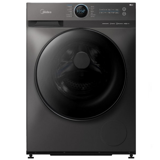 Midea 9KG Front Load Inverter Washing Machine, Silver - MF200W90B/TT
