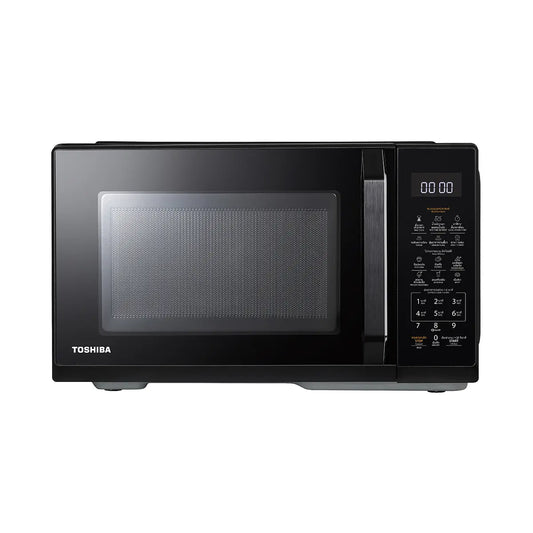 Toshiba Microwave 25 Liter, 1000 Watt, With Grill, Origin Inverter, Black Mirror- MW3-EG25PEI(BK)