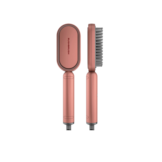Rush Brush Hair Straightening Brush, Rose Gold - S3 Lite
