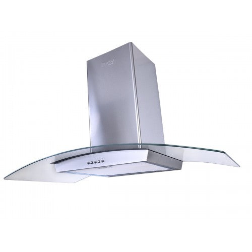 Purity T- Shape Wall Mounted Cooker Hood, 90 cm, 750 m3/h, Silver - CAPPE INOX | 90 cm