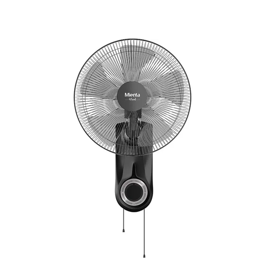 Mienta Wind Wall Fan Without Remote Control, 18 Inch, Black - WF50138A