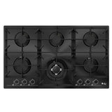 Purity Built In Heavy Duty Gas Hob, 90 cm, 6 Burners, Black - HPT902G