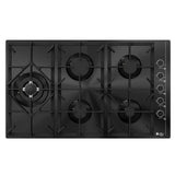 Purity Built In Heavy Duty Gas Hob, 90 cm, 5 Burners, Black - HPT905G