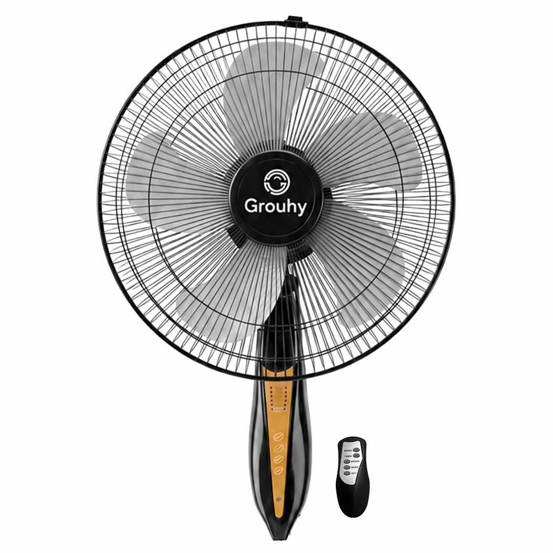Grouhy UW-18026R Wall Fan 18 Inch With Remote Control - Multi Color
