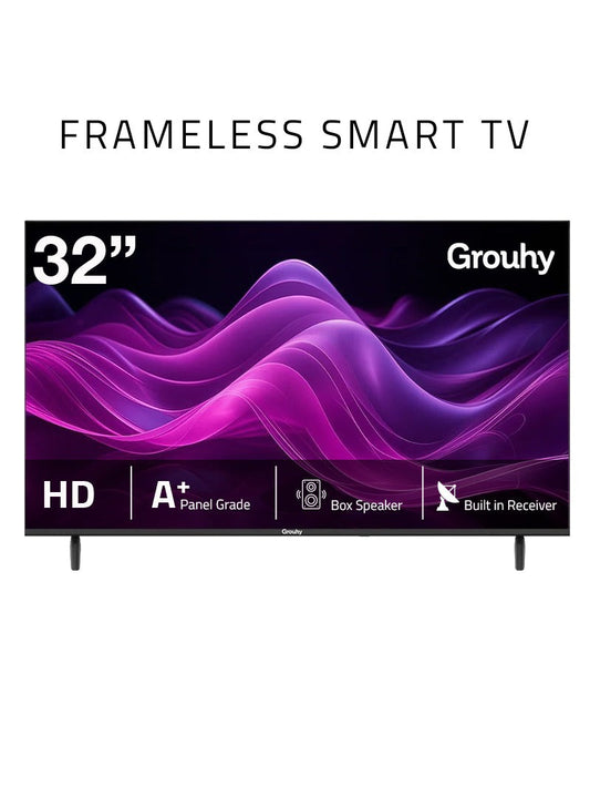 Grouhy 32 Inch HD Smart LED TV Frameless With Built-in Receiver - GLD32SDV2