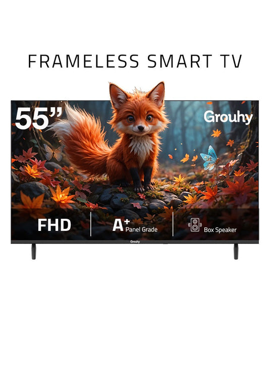 Grouhy 55 Inch 4K Ultra HD LED Smart Frameless TV With Built In Receiver - GLD55SAWOR