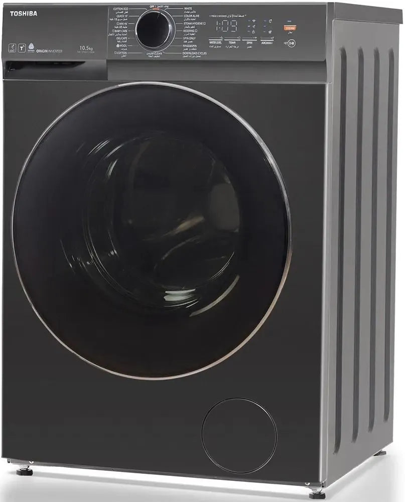 Toshiba T21 Front Load Washing Machine, With Inverter Technology, 10.5 kg, Morandy Grey - TW-T21BU115UWEG(MG)