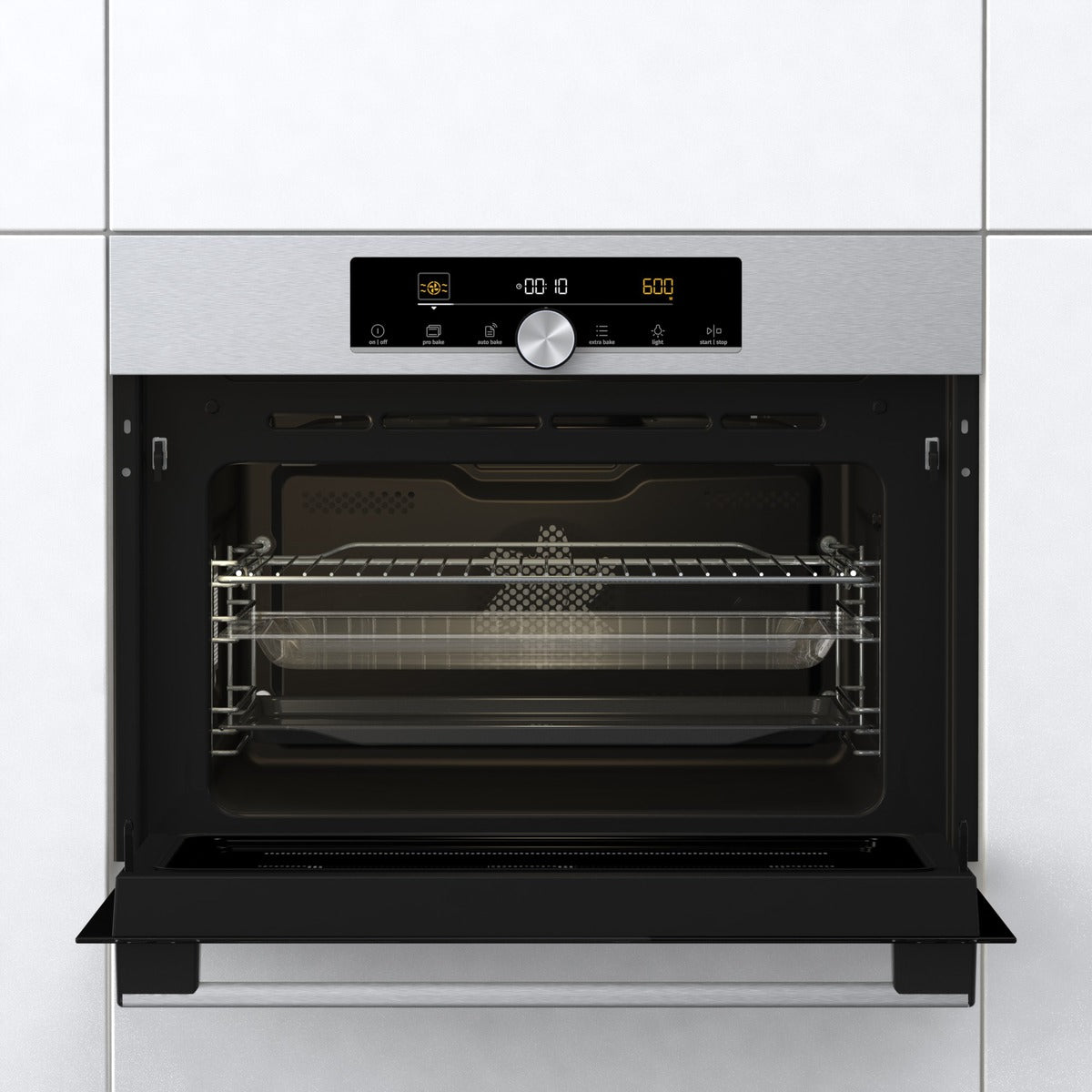 Gorenje Built-In Digital Microwave Oven With Grill, 50 Liters, 60 cm, Black * Silver - BCM4547A10X
