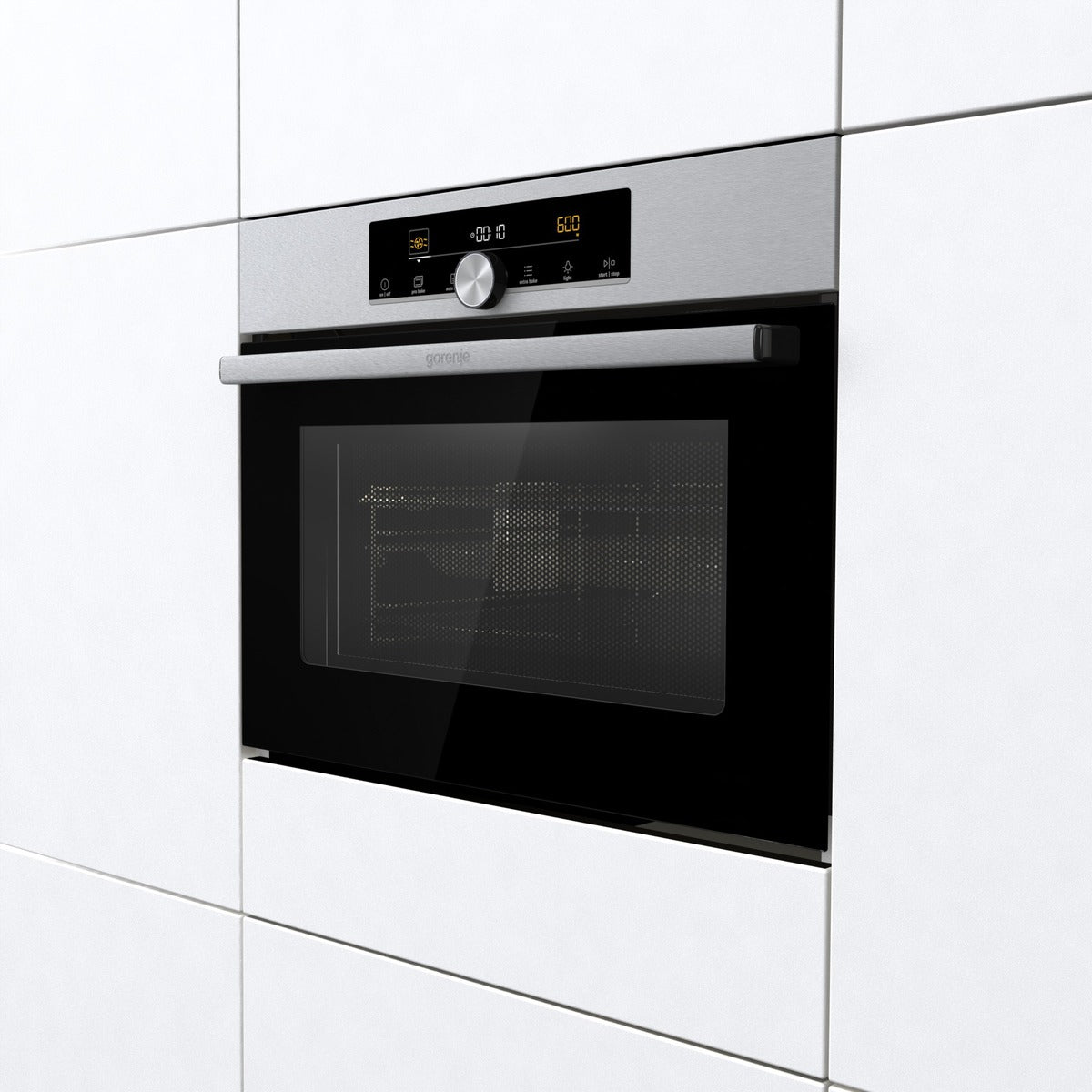 Gorenje Built-In Digital Microwave Oven With Grill, 50 Liters, 60 cm, Black * Silver - BCM4547A10X
