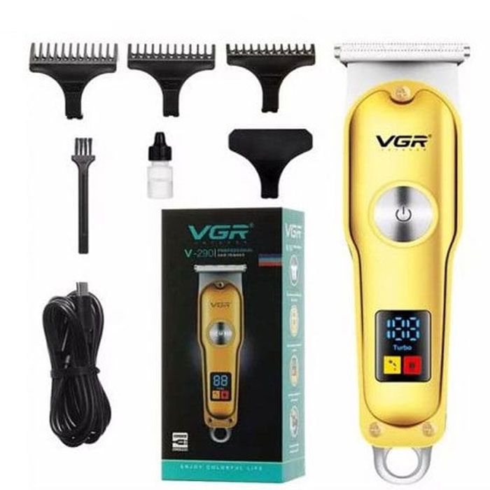VGR Professional Rechargeable Hair Trimmer, LED Display - VGR-290