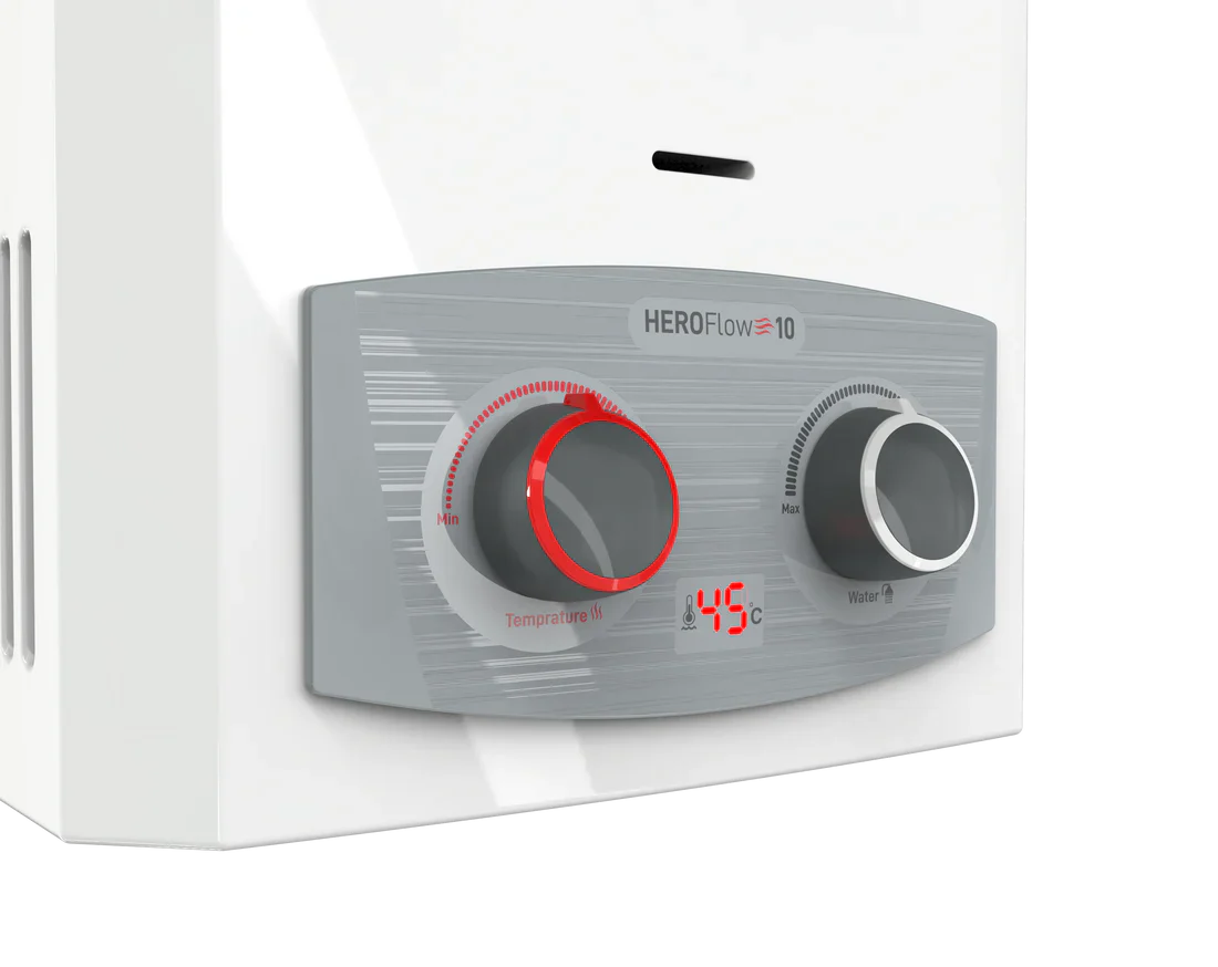 Olympic Electric Digital Gas Water Heater, 10 Liter, White - 945105580
