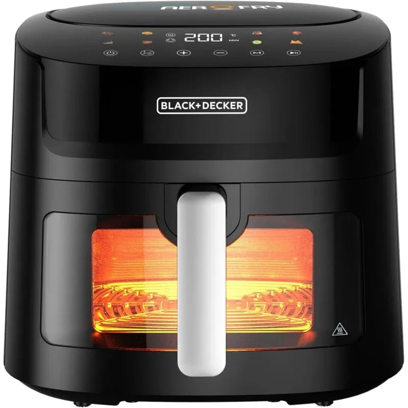 Black+Decker 8-in-1 Aerofry Digital Air Fryer, 7.2 Liter, 1800 Watt, Black - AF7210