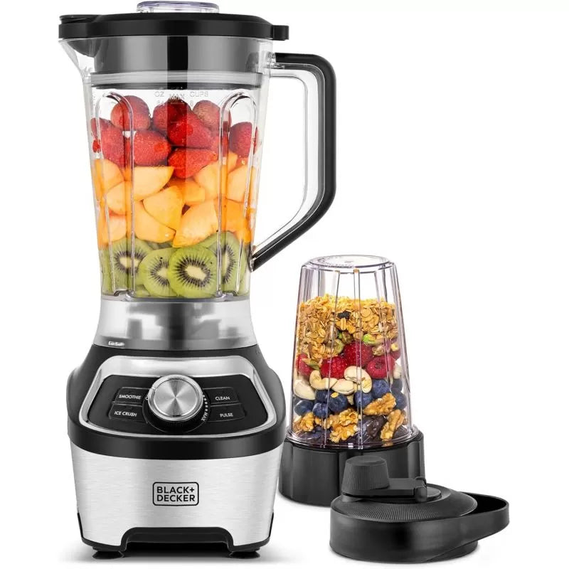 Black+Decker High Speed Blender, 1200 Watt, 1.85 Liters, Stainless Steel - BXH1200
