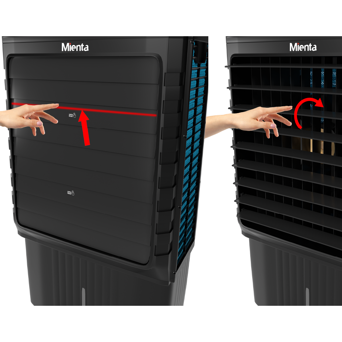 Mienta Breeze Air Cooler, 85 Liter, Black - AC49338A