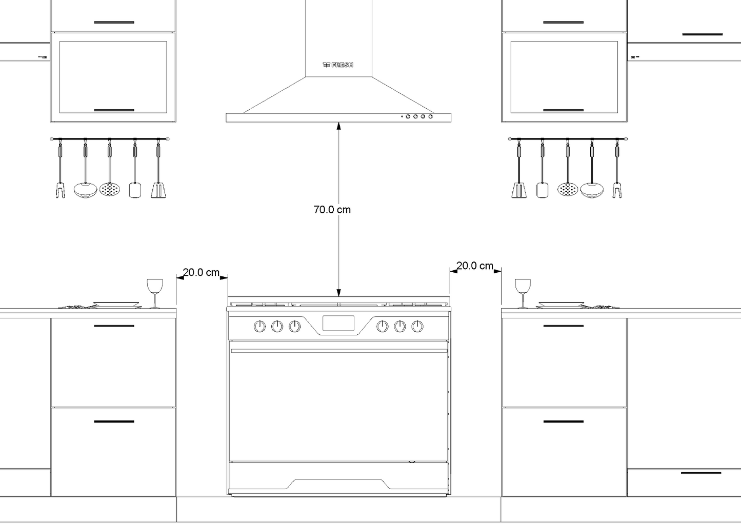 Fresh Cooker Hood 90 cm - Classic