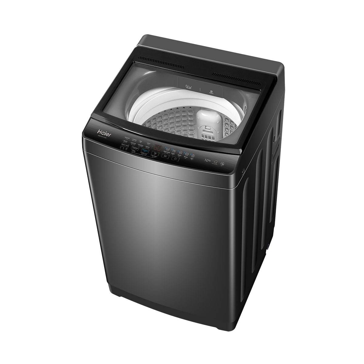 Haier Top Loading Washing Machine, 10kg, Silver - HWM100-316S6