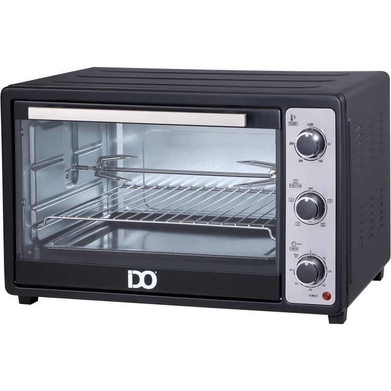 IDO Freestanding Electric Oven, 45 Liters, 1800 Watt, Black and Silver - TO45SG-BK