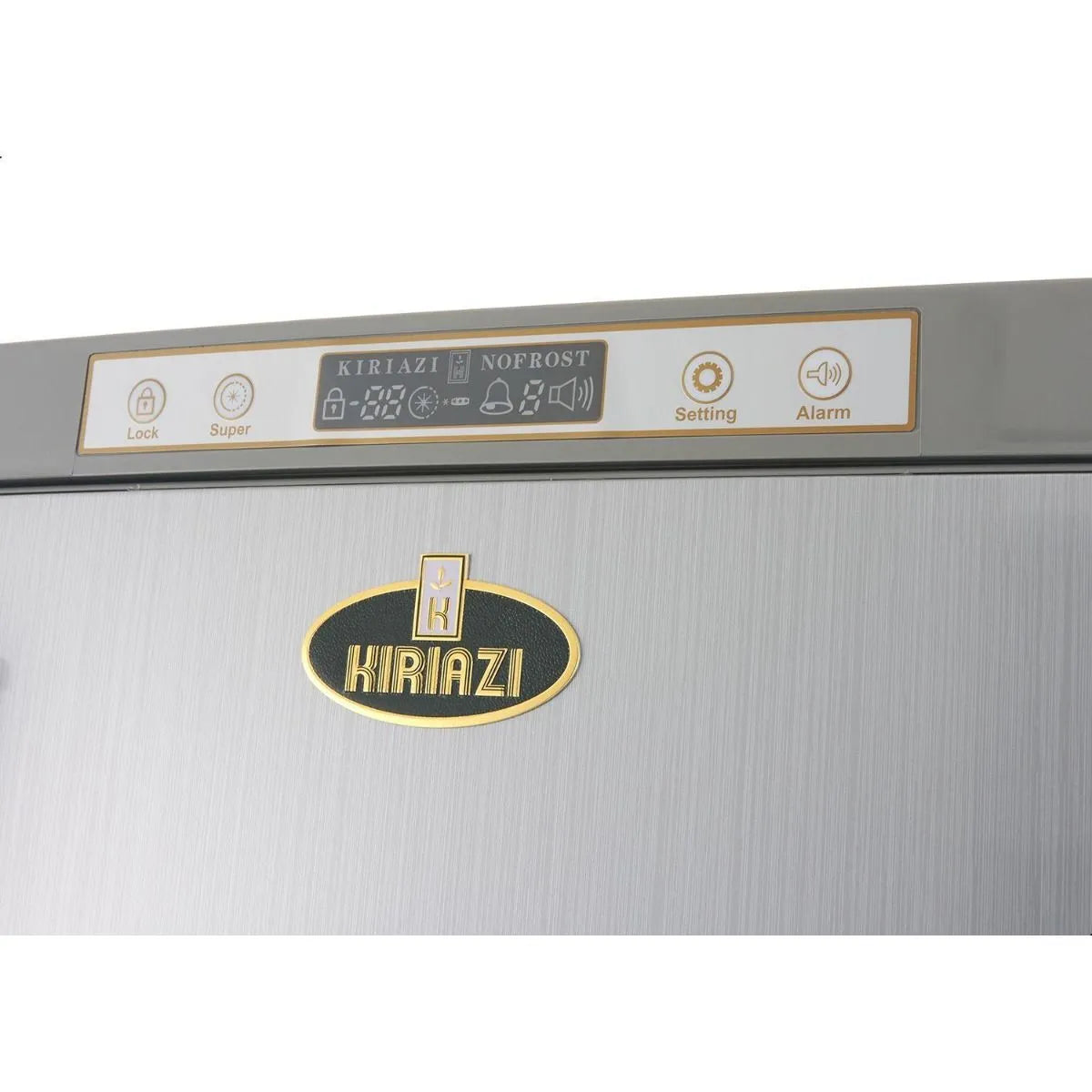Kiriazi Upright Digital Deep Freezer, No Frost, 5 Drawers, 230 Liter, Silver - KH235VF/1
