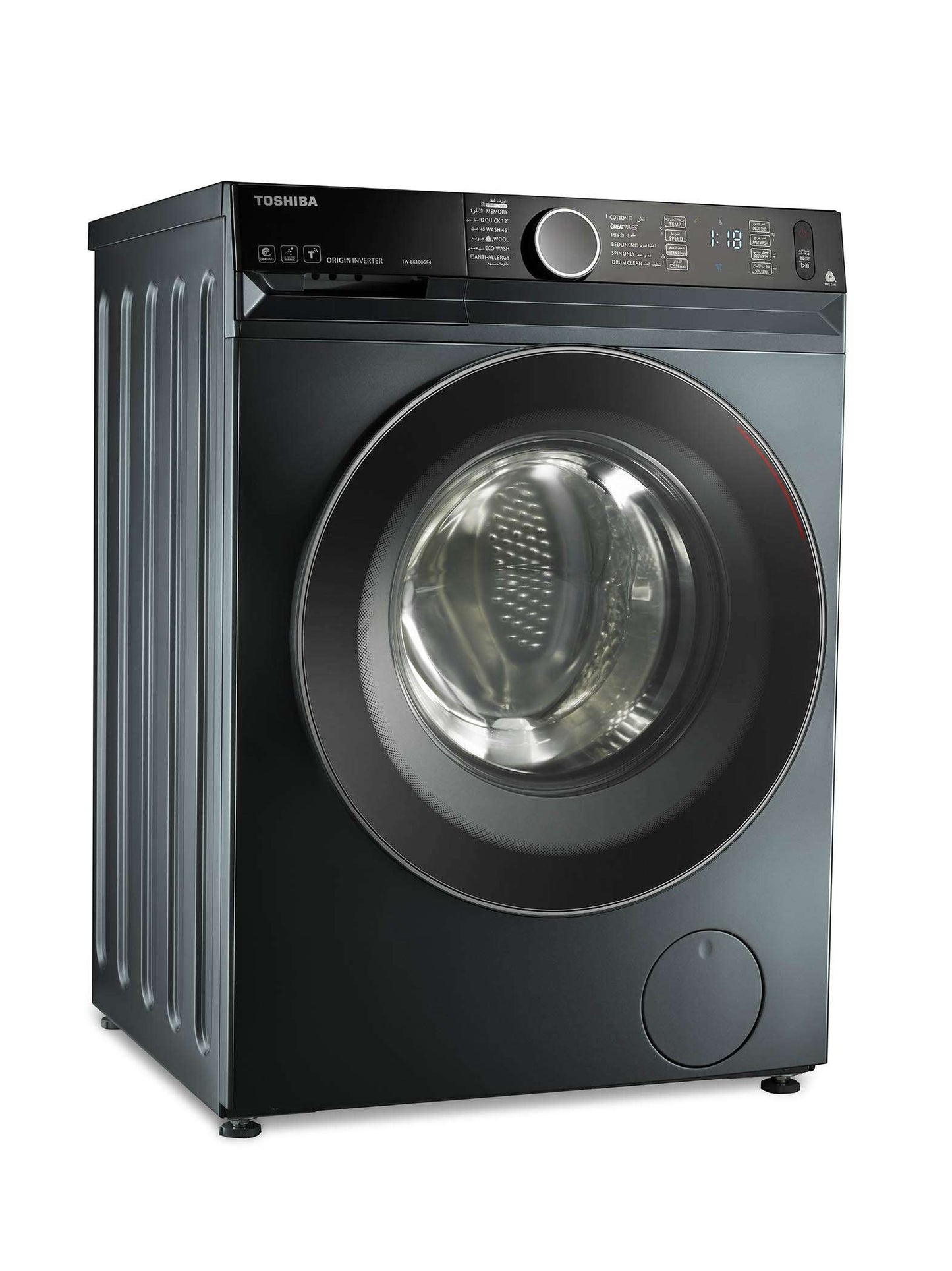 Toshiba T15 Series Front Load Automatic Washing Machine, 10.5Kg, Inverter Motor, Morandi Grey - TW-BK115GF4EG(MK)