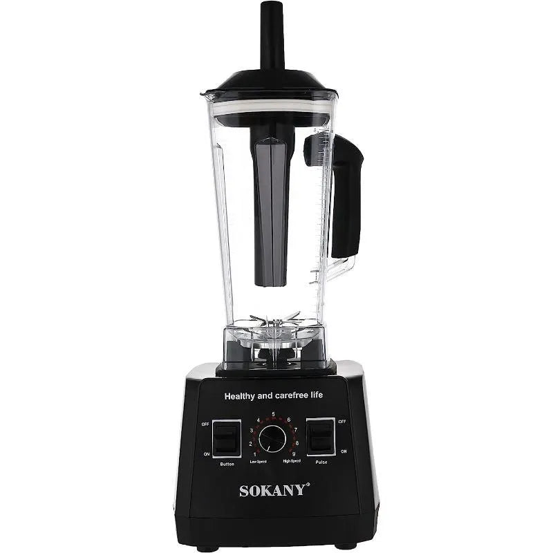 Sokany Countertop Blender, 5000 Watt, 2.5 Liters, Black - SK-666