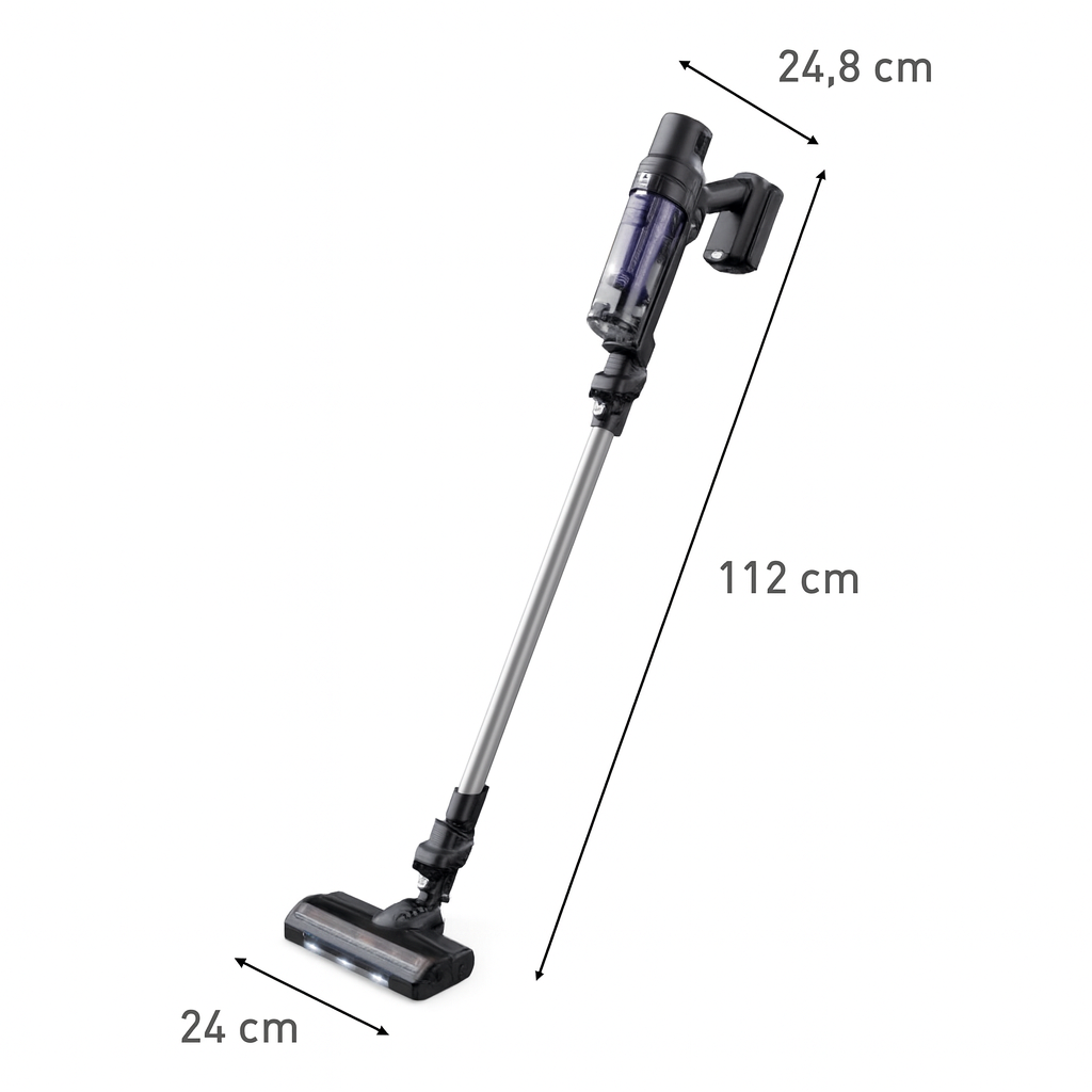 Tefal X-PERT Cordless Stick Vacuum Cleaner, 140 Watt, Black And Silver - TY6A35EG
