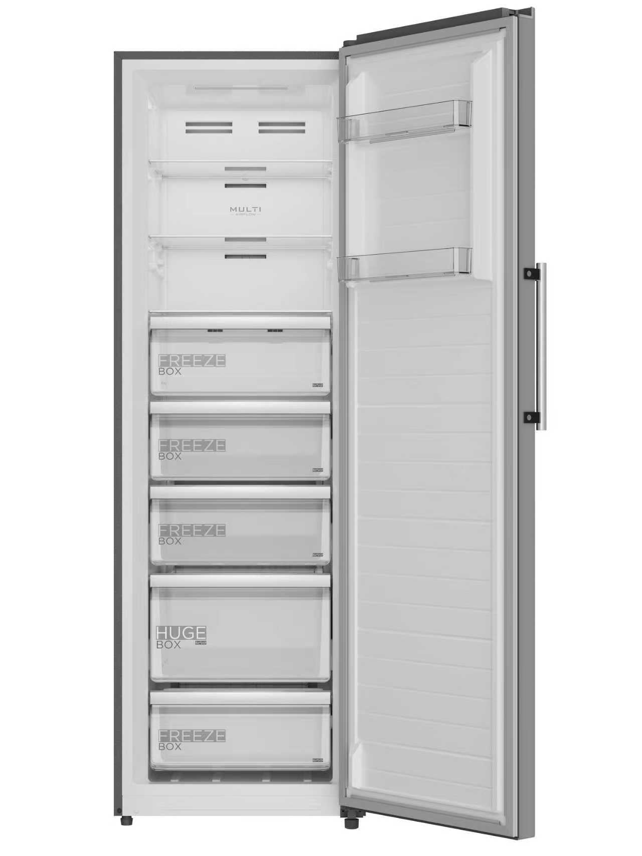 Midea No Frost Upright Deep Freezer, 280 Liter, With Inverter Technology, Silver - MDRU385FEN46