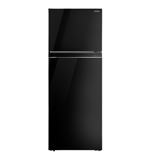 Toshiba No-Frost Refrigerator, 450 Liters, Inverter, Glass Black - GR-RT624WE-PGN(22)