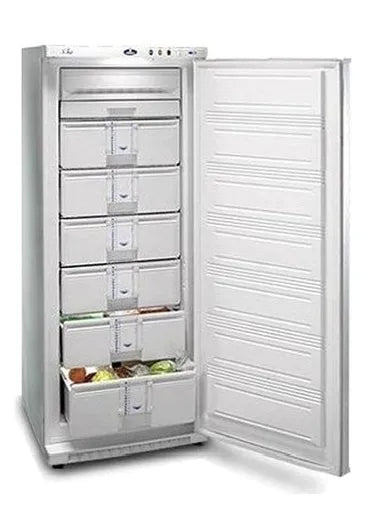 Kiriazi Upright Digital Deep Freezer, No Frost, 6 Drawers, 250 Liter, Silver - E250N6/3