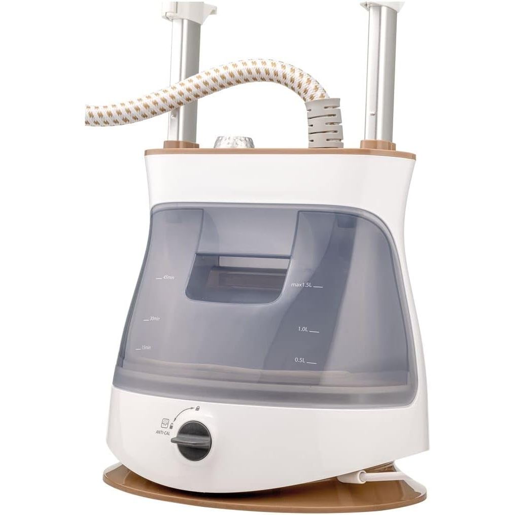 Black+Decker Twin Pole Garment Steamer, 2400 Watt, White - GST2400