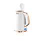 Black + Decker Electric Cordless Kettle, 1.7 Liters, 2200W, White - JC190W