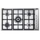 Elba Gas Hob, 90 Cm, 5 Burners, Silver - E95-545XND