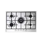 Elba Gas Hob, 75 cm, 5 Burners, Silver - ELIO75-545 L