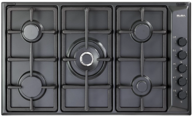 Elba Gas Hob, 90 Cm, 5 Burners, Black - EN95-545ANT