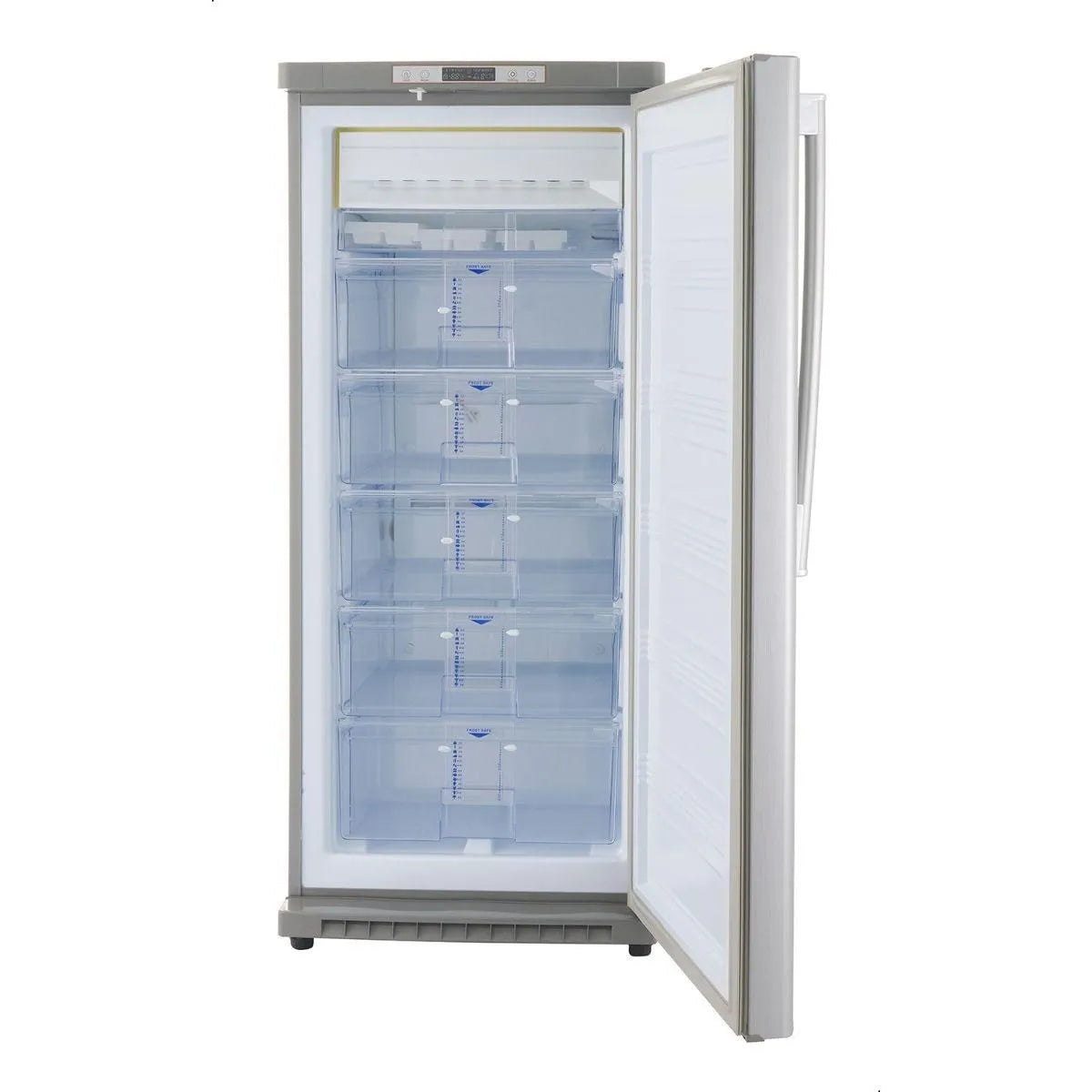 Kiriazi Upright Digital Deep Freezer, No Frost, 5 Drawers, 230 Liter, Silver - KH235VF/1