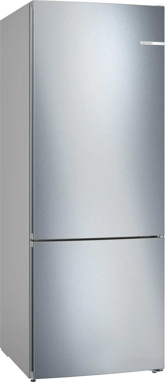Bosch Series 4 NoFrost Bottom Freezer Refrigerator, 483 Liters, Silver - KGN55VI2E9