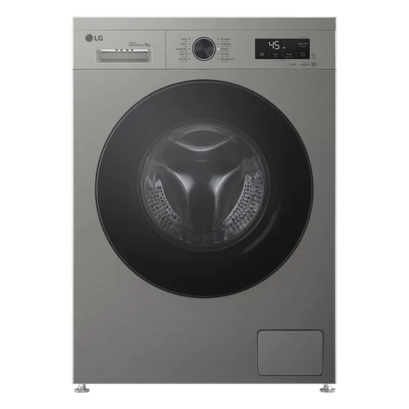 LG ThinQ (Wi-Fi) Front Load Washing Machine, 8 kg, Platinum Silver - F4Y2TYGYP