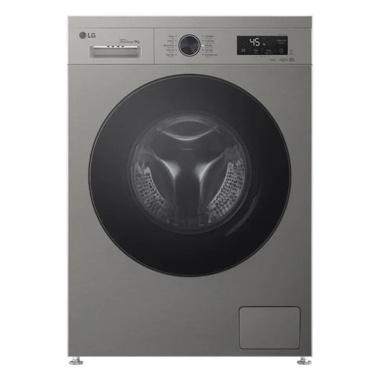 LG ThinQ (Wi-Fi) Front Load Washing Machine, 8 kg, Platinum Silver - F4Y2TYGYP