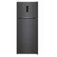 LG Refrigerator Top Mount Freezer, 401 Litre, Black - GTF402SBAN