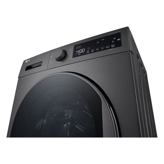 LG 8 kg, Front Load Washing Machine, Black- F2T2TYM1S