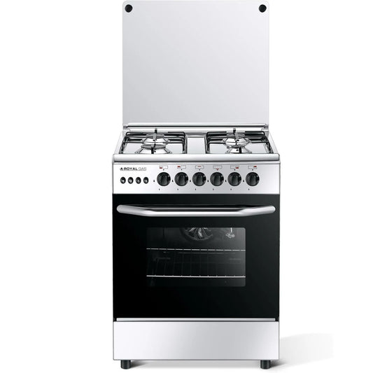 Royal Gas Arrow Gas Cooker, 4 Burners, 60 cm, Silver - 2010343