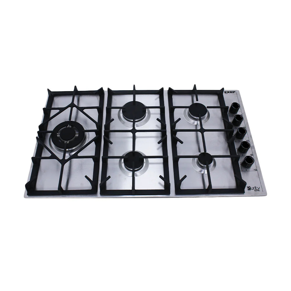 Purity Built In Heavy Duty Gas Hob, 90 cm, 5 Burners, Silver - HPT905S